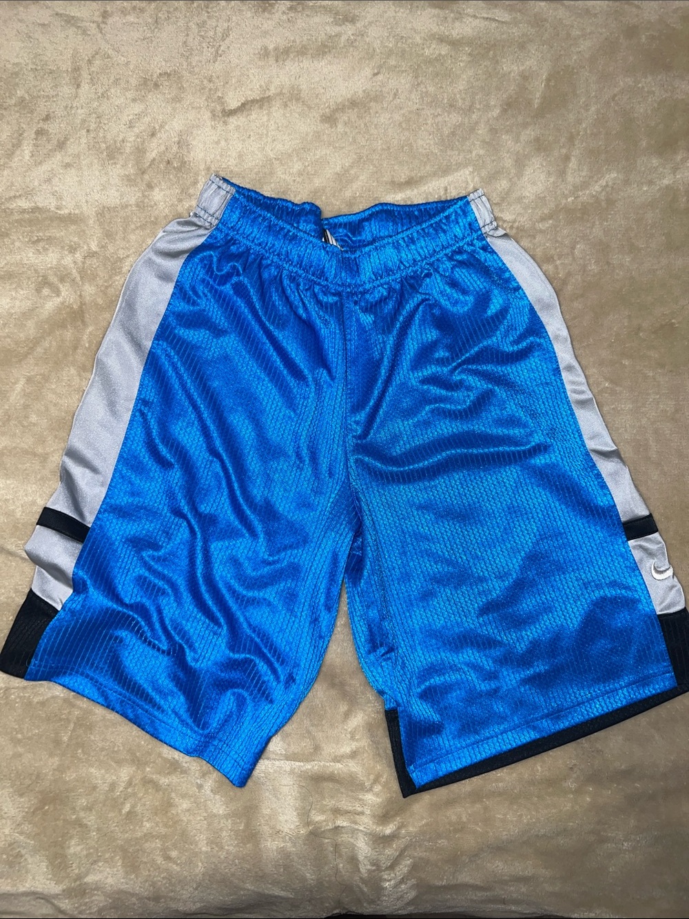 Nike Royal Blue Athletic Mesh Shorts with Gray & Black Trim